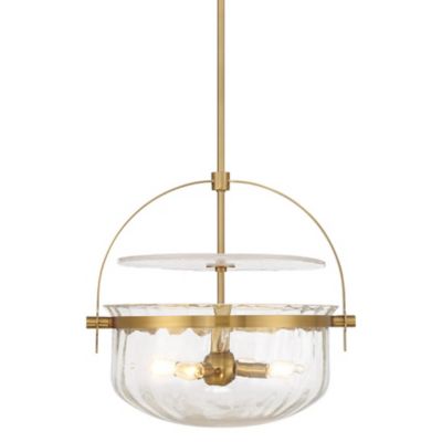 Savoy House Denmar Semi-Flushmount Light/Pendant - Color: Clear - Size: 4 l