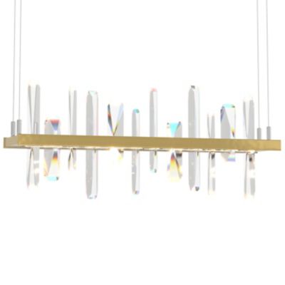 Hubbardton Forge Solitude LED Linear Chandelier - Color: Brass - Size: 1 li