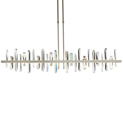 Hubbardton Forge Solitude Large LED Linear Chandelier Light - Color: Black 