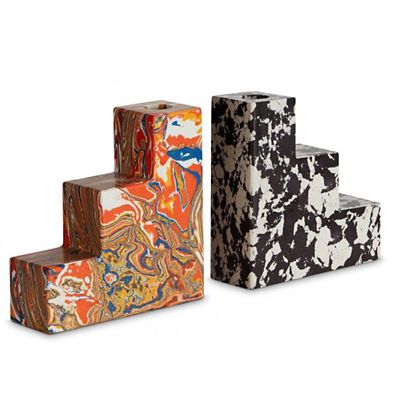 Tom Dixon Swirl Stepped Bookends Set of 2 - Color: Multicolor - SWBE01