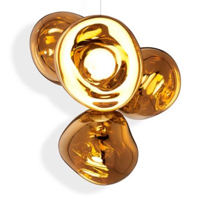 Tom Dixon Melt LED Chandelier - Color: Gold - Size: Small - MEC01GO-CUSM4