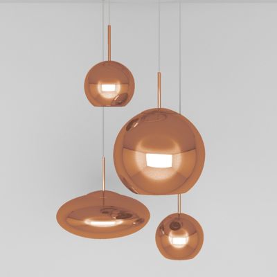 TDX2419306 Tom Dixon Copper Range Round Multi-Light Pendant L sku TDX2419306