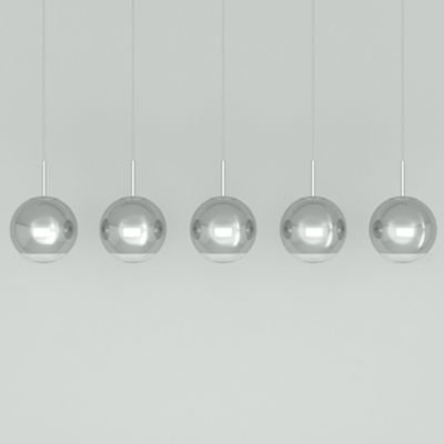 Tom Dixon Mirror Ball LED Linear Chandelier - Color: Silver - Size: 5 light