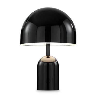 Tom Dixon Bell LED Rechargeable Table Lamp - Color: Black - BEPO01BLUN