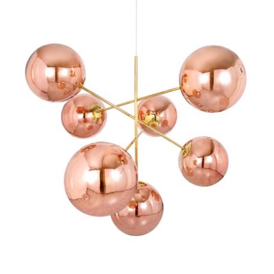 Tom Dixon Globe LED Chandelier - Color: Copper - Size: Large - GLC02CO-CUSM