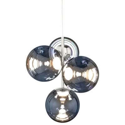 Tom Dixon Globe LED Chandelier - Color: Silver - Size: Mini - GLC04CH-CUSM4