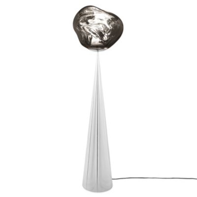 Tom Dixon Melt Cone Fat LED Floor Lamp - Color: Silver - MES01CH-FUN05M1