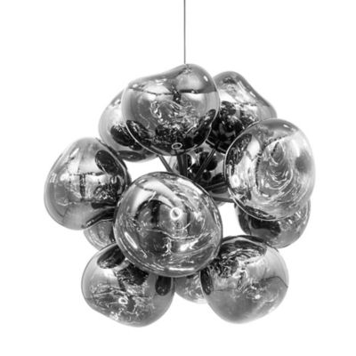 Tom Dixon Melt Burst LED Chandelier - Color: Silver - Size: 12 light - MEC0