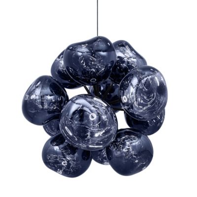 Tom Dixon Melt Burst LED Chandelier - Color: Blue - Size: 12 light - MEC03S