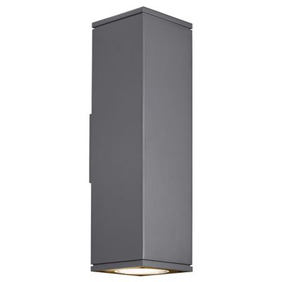 Visual Comfort Modern Tegel 18 Outdoor Up/Down LED Wall Sconce in Black