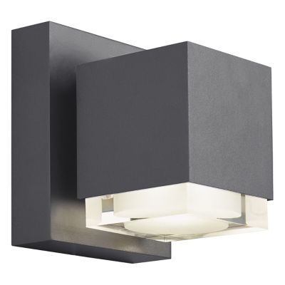 Visual Comfort Modern Voto 6 Outdoor LED Wall Sconce in Black