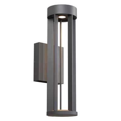 Visual Comfort Modern Turbo Outdoor LED Wall Sconce in Grey