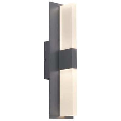 Visual Comfort Modern Lyft 18 Outdoor LED Wall Sconce in Grey
