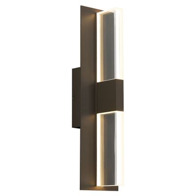 Visual Comfort Modern Lyft 18 Outdoor LED Wall Sconce in Bronze