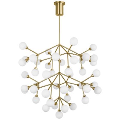 Visual Comfort Modern Mara Grande Chandelier in Brass, Size: 45 light