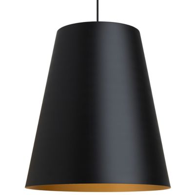 Visual Comfort Modern Gunnar Pendant Light - Color: Black - Size: 1 light -