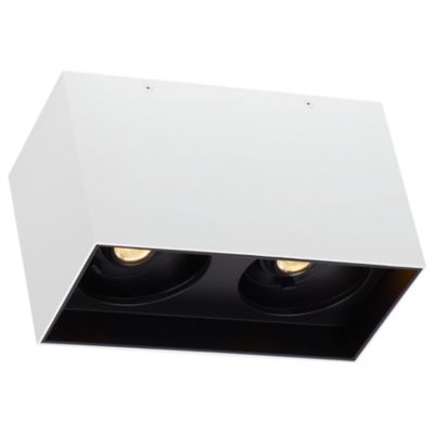 Visual Comfort Modern Exo Dual LED Flushmount Light in White