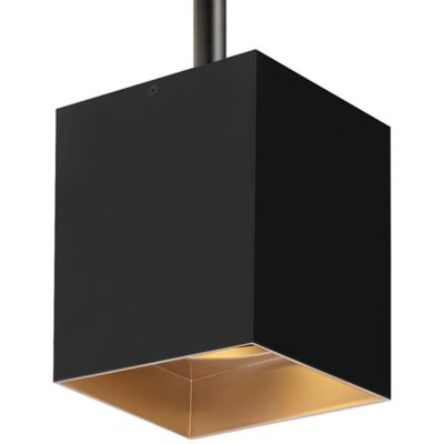 Visual Comfort Modern Exo 6 Inch LED Pendant Light in Black