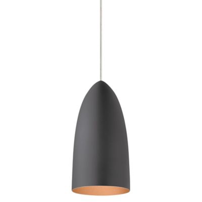 Visual Comfort Modern Mini-Signal Pendant Light in Grey