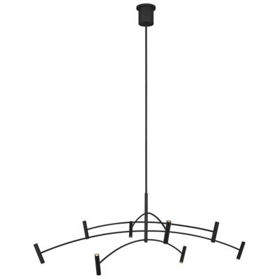 Visual Comfort Modern Aerial Chandelier in Black, Size: Large