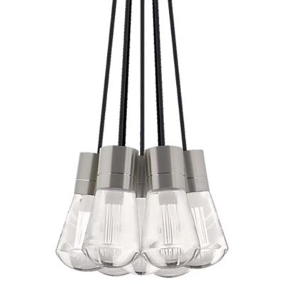 Visual Comfort Modern Alva 7 Light Mulit-Light LED Pendant in Clear