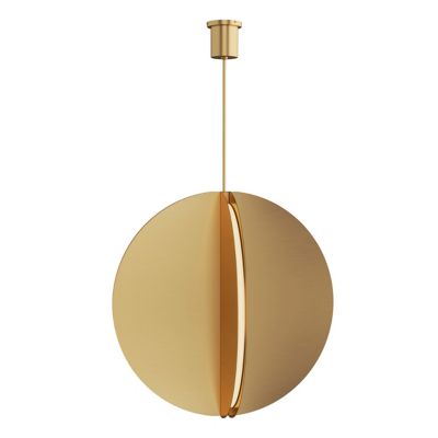 Visual Comfort Modern Bau LED Pendant Light in Brass, Size: Large