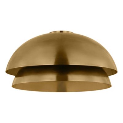 Visual Comfort Modern Shanti LED Flushmount Light in Brass