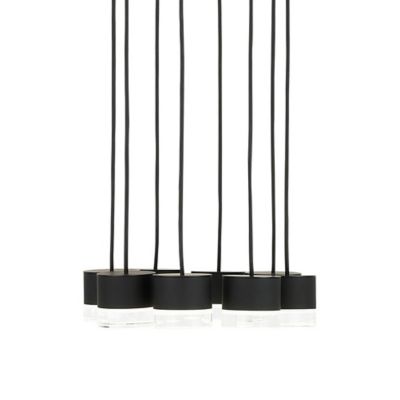 Visual Comfort Modern Gable LED Chandelier in Black, Size: 8 light