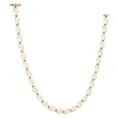 Visual Comfort Modern Collier Alabaster LED Chandelier in Silver, Size: 132"