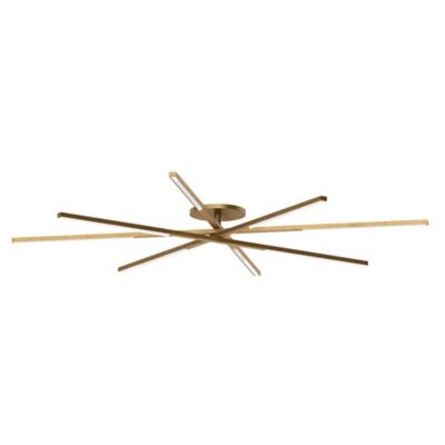 Visual Comfort Modern Cityscape LED Flushmount Light in Brass, Size: Grande