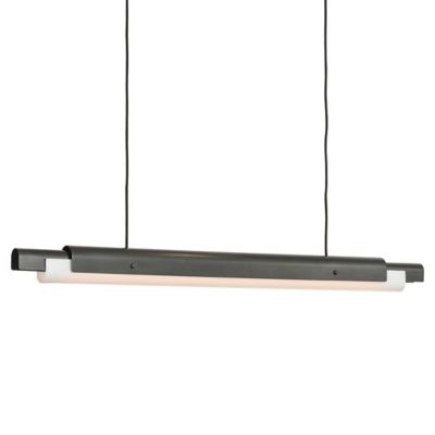 Visual Comfort Modern Ambrose LED Linear Chandelier Light in Bronze, Size: 54"