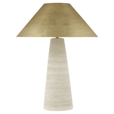 Visual Comfort Modern Karam Table Lamp in Cream, Size: Large