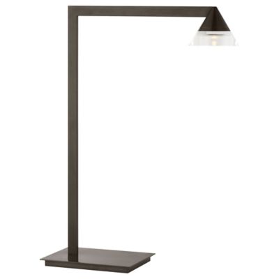 Visual Comfort Modern Midrand Crystal LED Table Lamp in Bronze