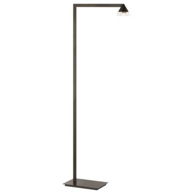 Visual Comfort Modern Midrand Crystal LED Floor Lamp in Black