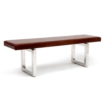 ARTLESS GAX 16 Leather Bench - Color: Brown - Size: 60- - A-GAX-SS-16-60