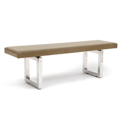 ARTLESS GAX 16 Leather Bench - Color: Beige - Size: 48- - A-GAX-SS-16-48