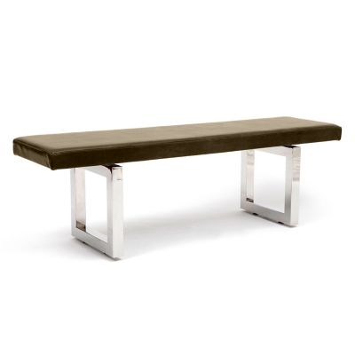 ARTLESS GAX 16 Leather Bench - Color: Green - Size: 48- - A-GAX-SS-16-48