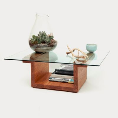 ARTLESS SQG42 Rectangular Glass Top Table - Color: Clear - A-SQG42-WO