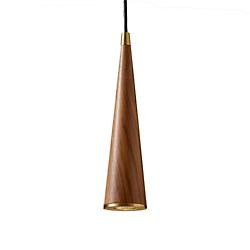 Designer Wood Cone LED Mini Pendant