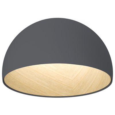 Vibia DUO 4878 Bowl Flushmount Light - Color: Grey - 4878-18/12