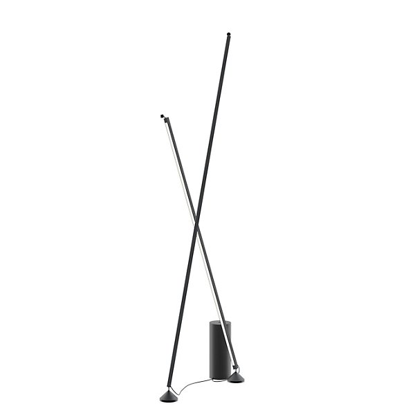 Sticks 7338 | 7348 LED Floor Lamp - Color: Black - Size: 2 light - Vibia 7338-11/15