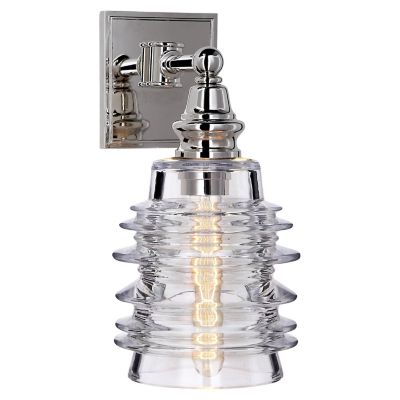 Visual Comfort Signature Covington Wall Sconce with Ribbed Glass - Color: C