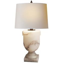 Chunky Alabaster Urn Table Lamp