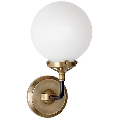 Bistro White Glass Wall Sconce