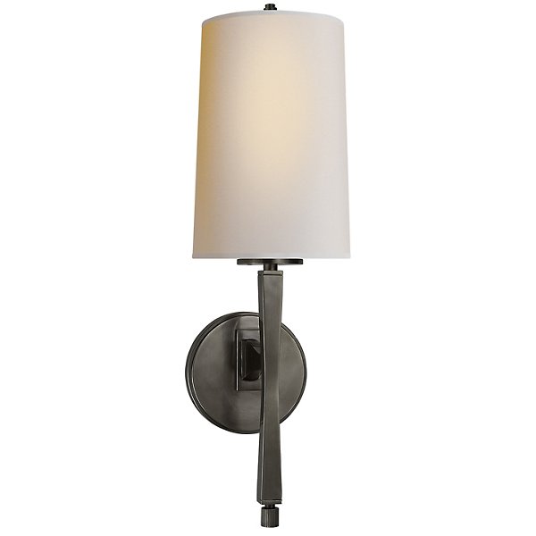 Edie Wall Sconce - Color: Black - Size: Small - Visual Comfort Signature TOB 2740BZ-NP