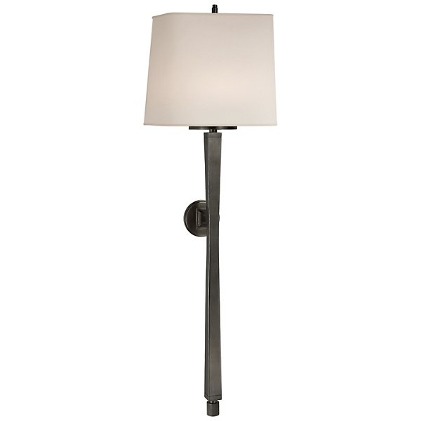 Edie Wall Sconce - Color: Black - Size: Large - Visual Comfort Signature TOB 2741BZ-NP