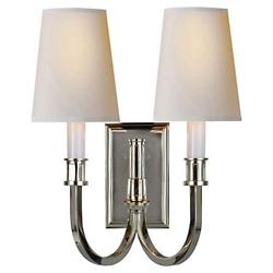Modern Library 2-Light Wall Sconce