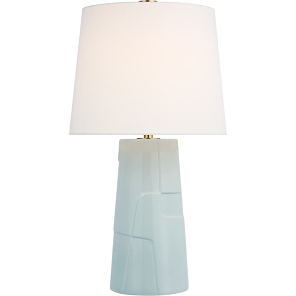 Braque Debossed Table Lamp - Color: Blue - Size: 1 light - Visual Comfort Signature BBL 3622ICB-L
