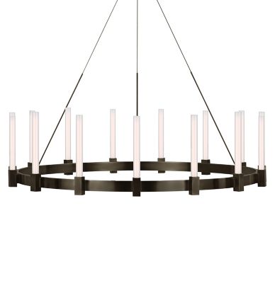 Visual Comfort Signature Mafra LED Chandelier - Color: Black - Size: 15 lig