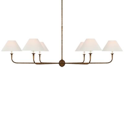 Visual Comfort Signature Piaf Chandelier in Gold, Size: Grande